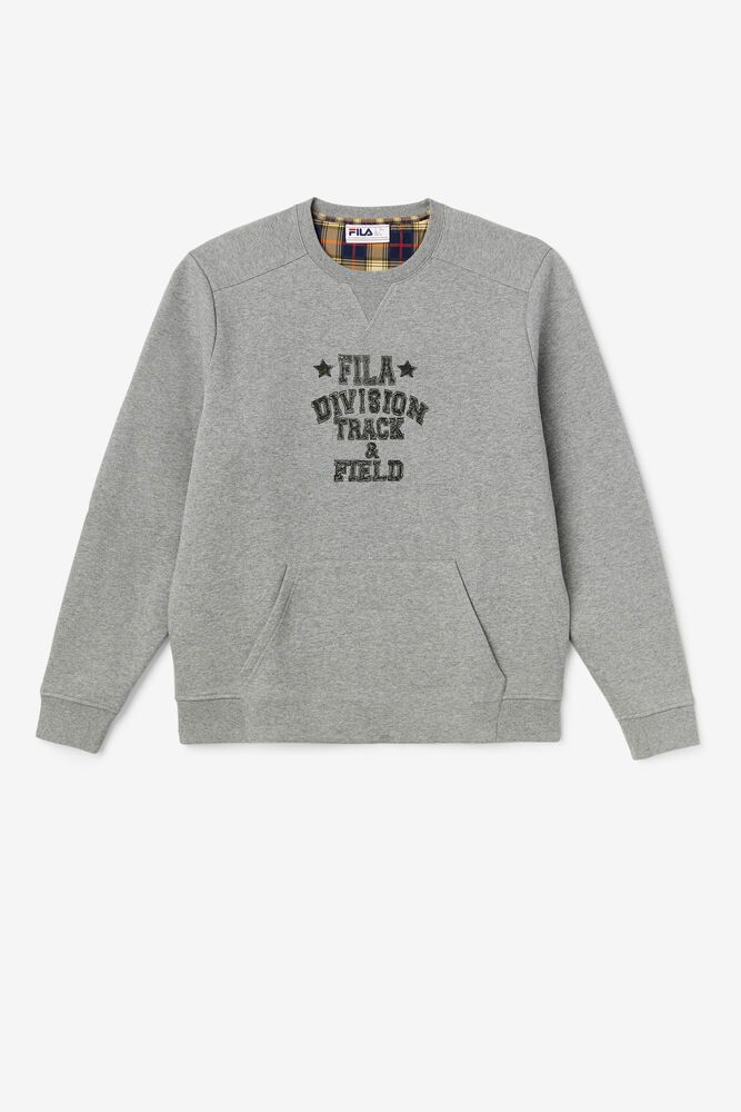 Fila Sweatshirt Mens Grey - Juddah Crew - Philippines 2364780-FT